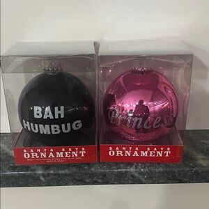 Macy's Black and Pink Ornament Set